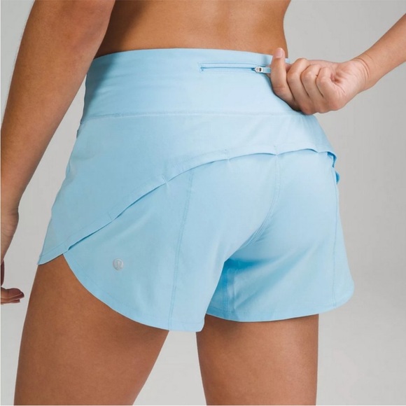 lululemon athletica Pants - Lululemon Speed Up Shorts Blue Mid Rise blue chill size 8
